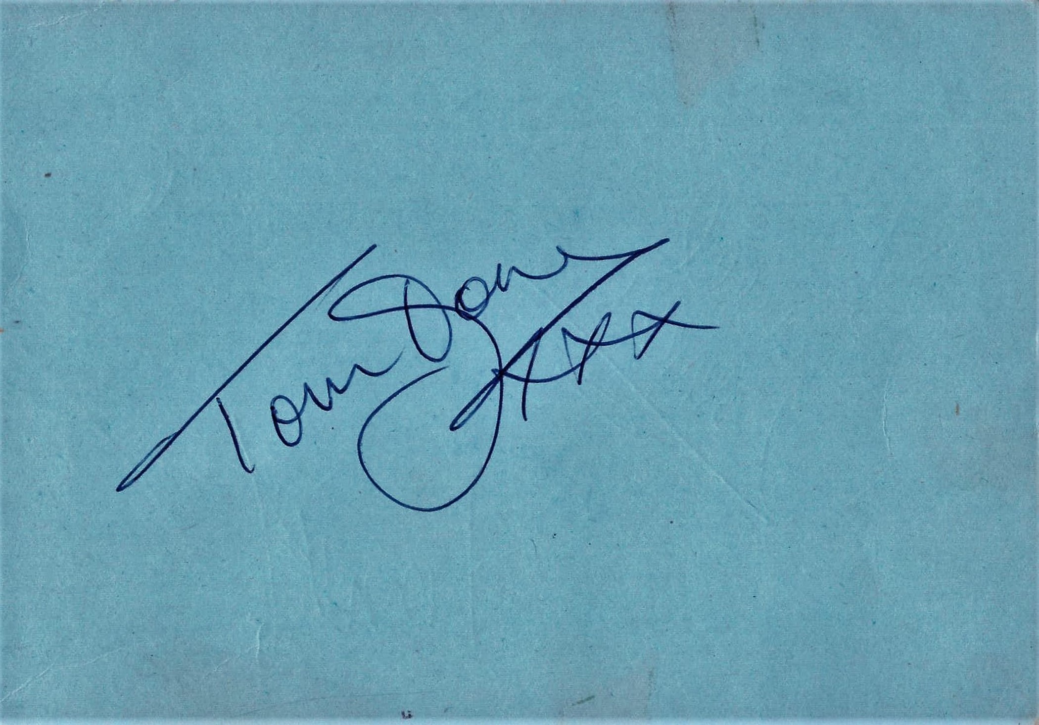 Music Tom Jones signed autograph album page with three Sparks band members on back inc Russell. Good