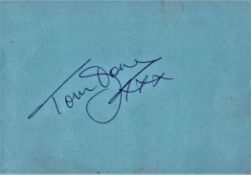 Music Tom Jones signed autograph album page with three Sparks band members on back inc Russell. Good