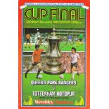 Queens Park Rangers v Tottenham Hotspur 1982 FA Cup Final vintage programme Wembley stadium 22nd May