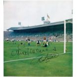 Jimmy Greaves and Bobby Smith signed Tottenham Hotspur 9x8 colour photo. Good condition. All