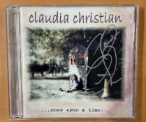 Music, Claudia Christian signed album cover and CD disc. This item is of her 2001 album, Once Upon A