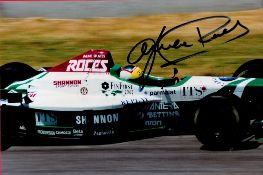 F1. Luca Badoer Handsigned 7. 5x5 Colour Photo. Photo Shows Badoer in his Racing Car. Fantastic