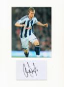 Football Chris Brunt 16x12 overall West Brom signature piece includes signed album page and a colour