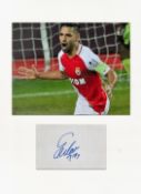 Football Radamel Falcao 16x12 overall Monaco mounted signature piece includes signed album page