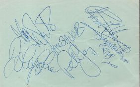 Peter Jay and the Jaywalkers signed vintage music autograph album page. Good condition. All