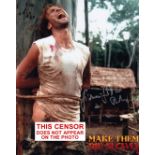 Blowout Sale! Cannibal Ferox / Make Them Die Slowly gruesome un-censored hand signed 10x8 photo This