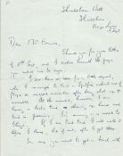 WW2 S/Ldr. R C F Lister Battle of Britain Pilot Hand signed, Handwritten Letter Dated 19th Sept,