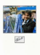 Football Antonio Conte 16x12 overall Chelsea mounted signature piece includes signed album page