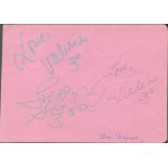 Music, The Three Degrees and Sacha Distel vintage signed album page. The Three Degrees is an