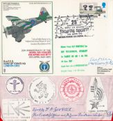 Dr A Guerisse WW2 resistance leader signed RAF Benson cover front. The original cover has been split