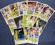 Australia cricket collection 14 signed 6x4 colour card photos from players past and present