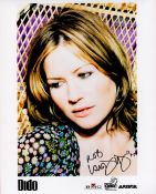 Dido Handsigned 'Cheeky Records' 10x8 Colour Photo. Dedicated. Good condition. All autographs come