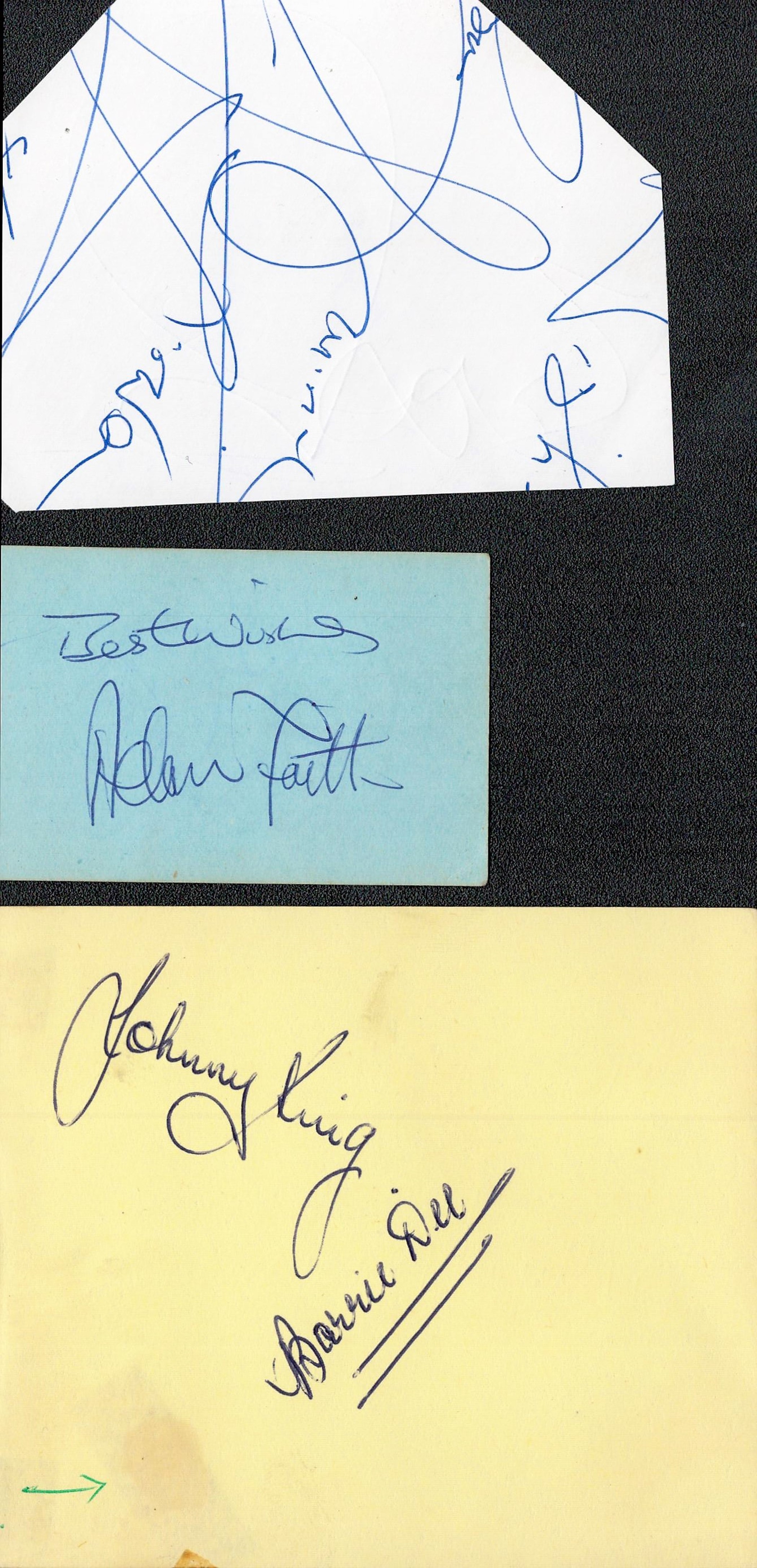 1960s Music Collection six vintage autograph album pages signed by Ray Ellington, Billy J Kramer - Image 2 of 2
