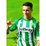 Cristian Tello signed 12x8 Real Betis colour photo. Cristian Tello Herrera ( born 11 August 1991) is