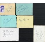 1960s Music Collection six vintage autograph album pages signed by Emile Ford, Tony Sheridan,