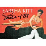 Eartha Kitt signed 6x4 colour promo photo. Eartha Kitt (born Eartha Mae Keith; January 17, 1927 -