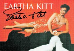 Eartha Kitt signed 6x4 colour promo photo. Eartha Kitt (born Eartha Mae Keith; January 17, 1927 -