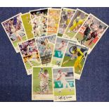 Australia cricket collection 13 signed 6x4 colour card photos from players past and present