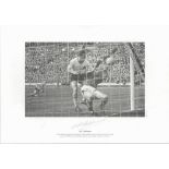 Football. Nat Lofthouse Signed 11x8 black and white photo set on A3 card. Photo shows Lofthouse