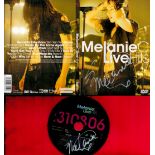 Melanie C signed Live Hits DVD featuring a beautifully clear signature in silver pen marker on the