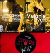 Melanie C signed Live Hits DVD featuring a beautifully clear signature in silver pen marker on the