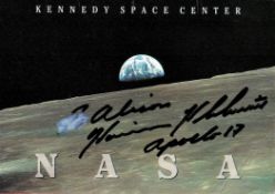 NASA Harrison Schmitt (Apollo 17) Handsigned NASA postcard. Good condition. All autographs come with