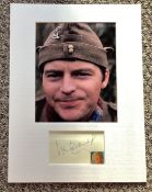 Ian Lavender 16x12 approx mounted Dads Army signature piece includes a signed album page and a