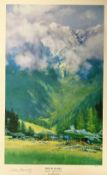 Leutnant Norbert Hannig signed Frank Wootton Colour 22x14 Print Titled 'End of an Era' Innsbruck