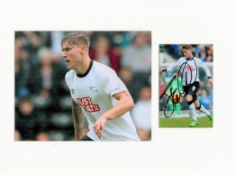 Football Jeff Hendrick 16x12 overall Derby County mounted signature piece includes signed colour