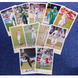 South Africa cricket collection 11 signed 6x4 colour photo cards featuring players past and