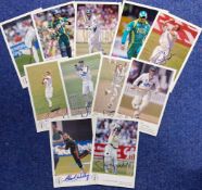 South Africa cricket collection 11 signed 6x4 colour photo cards featuring players past and