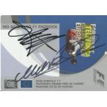 Sebastian Vettel and Mark Webber signed European Grand Prix 2008 Valencia Formula One paddock