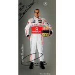 Lewis Hamilton signed 8x4 colour promo photograph. Hamilton (born 7 January 1985) is a British