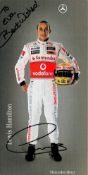 Lewis Hamilton signed 8x4 colour promo photograph. Hamilton (born 7 January 1985) is a British