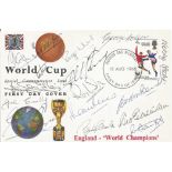 England World Cup 1966 multi signed Special Commemorative FDC 16 fantastic signatures include 10