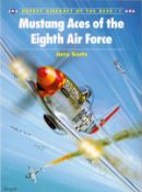 Multi-Signed Book Mustang Aces of the Eighth Air Force by Jerry Scutts 1996 Softback Book Multi-