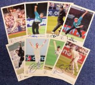 New Zealand 8 signed 6x4 colour photo cards featuring players past and present signature include Ian