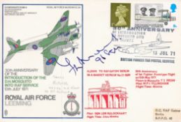 WW2 V1 ace Francis Mellersh signed RAF Leeming 30th Anniversary of the Introduction of the D. H.
