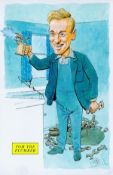 Tom Finney signed Tom the Plumber 6x4 caricature card. Sir Thomas Finney CBE (5 April 1922 - 14