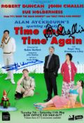 John Challis and Sue Holderness signed Time and Time Again promo flyer taken from the Churchill