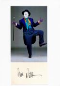 Batman, Jack Nicholson signature piece featuring a photograph and a signed card affixed to A4