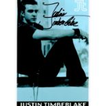 Justin Timberlake signed 7x5 colour promo photo. Good condition. All autographs come with a