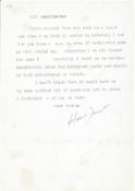 John Howard Duart WW2 Battle of Britain Pilot Hand signed Typed Letter giving reference to a request