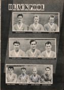 Football, vintage Blackpool legends photo team sheet signed by stars including Jimmy Armfield,