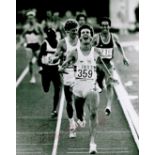 Lord Seb Coe Handsigned 10x8 Black and White Photo. Signature is signed in marker pen then gone over