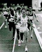 Lord Seb Coe Handsigned 10x8 Black and White Photo. Signature is signed in marker pen then gone over