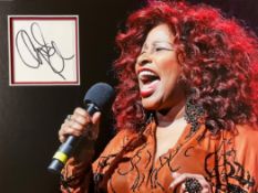 Music, Chaka Khan signed presentation photograph signed presentation photograph featuring a colour