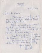 Ludwik Martel VM of 317 Sqdn. WW2 Battle of Britain Fighter Pilot Hand Signed and written letter