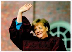 Angela Merkel signed 12x8 colour photograph. Merkel (born 17 July 1954) is a German politician and