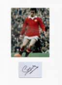 Football Sammy McIlroy 16x12 overall Manchester United mounted signature piece includes a signed